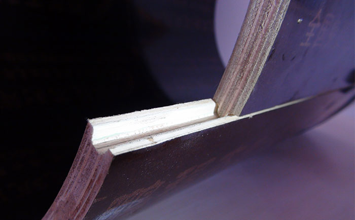 木质圆模板的凹凸槽接口