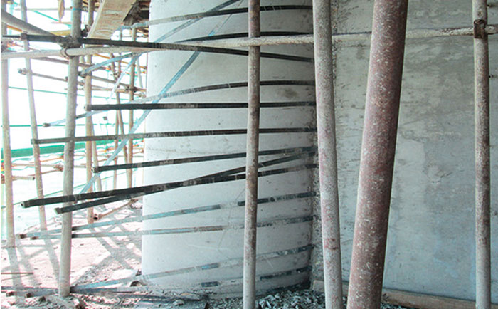 木圆柱模板配套横梁 柱头或剪力墙支模与施工工法